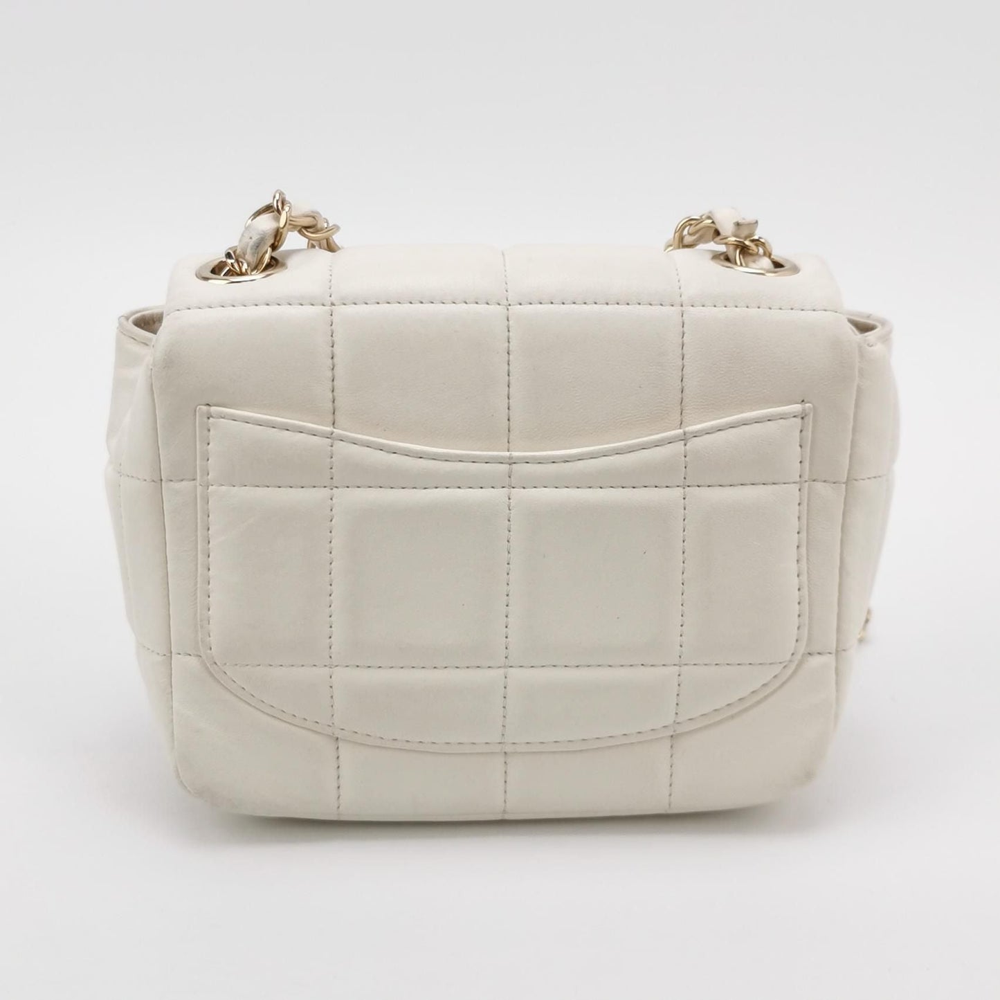 Chanel Classic Flap Seasonal Limited Edition Square Mini Lambskin Solid Ice Grid Letter Logo Double C Buckle Chain Strap Crossbody Bag 250528781211841