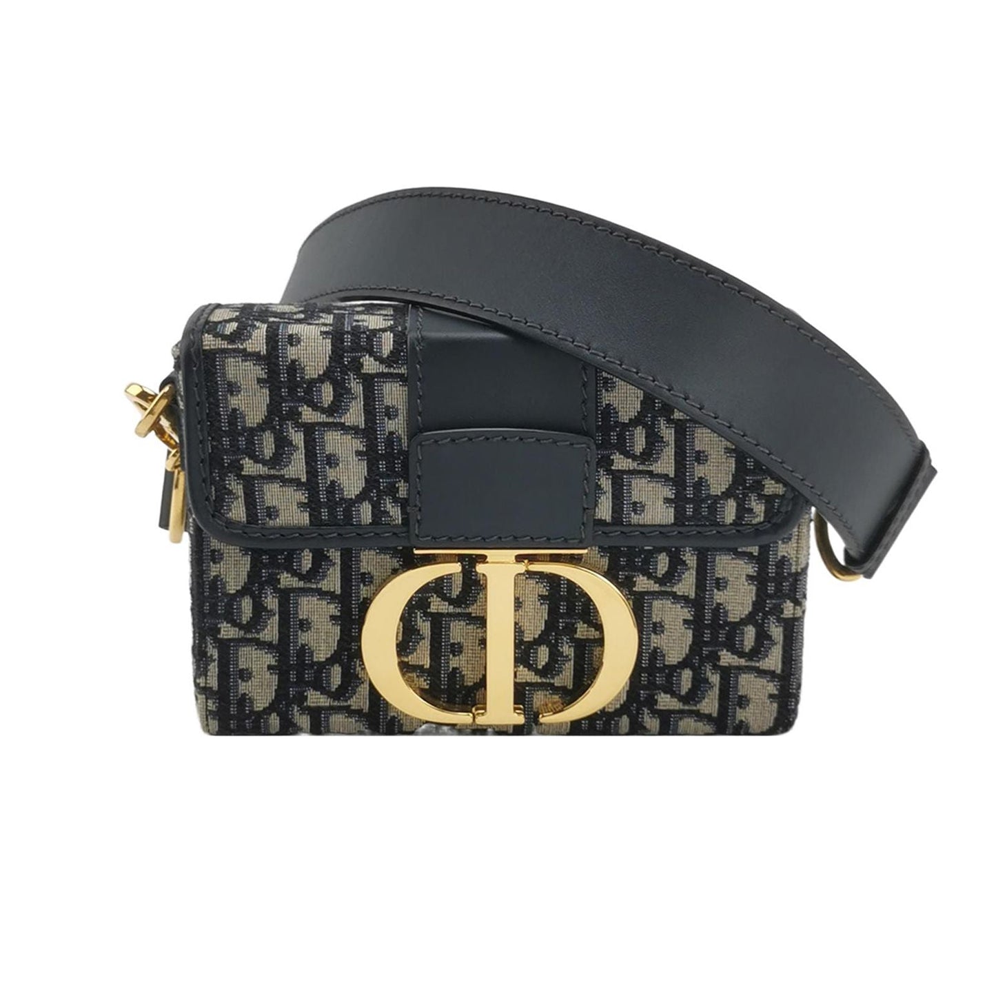 Dior 30Montaigne Mini Bag in Leather and Canvas with Oblique CD Logo 250516781195413