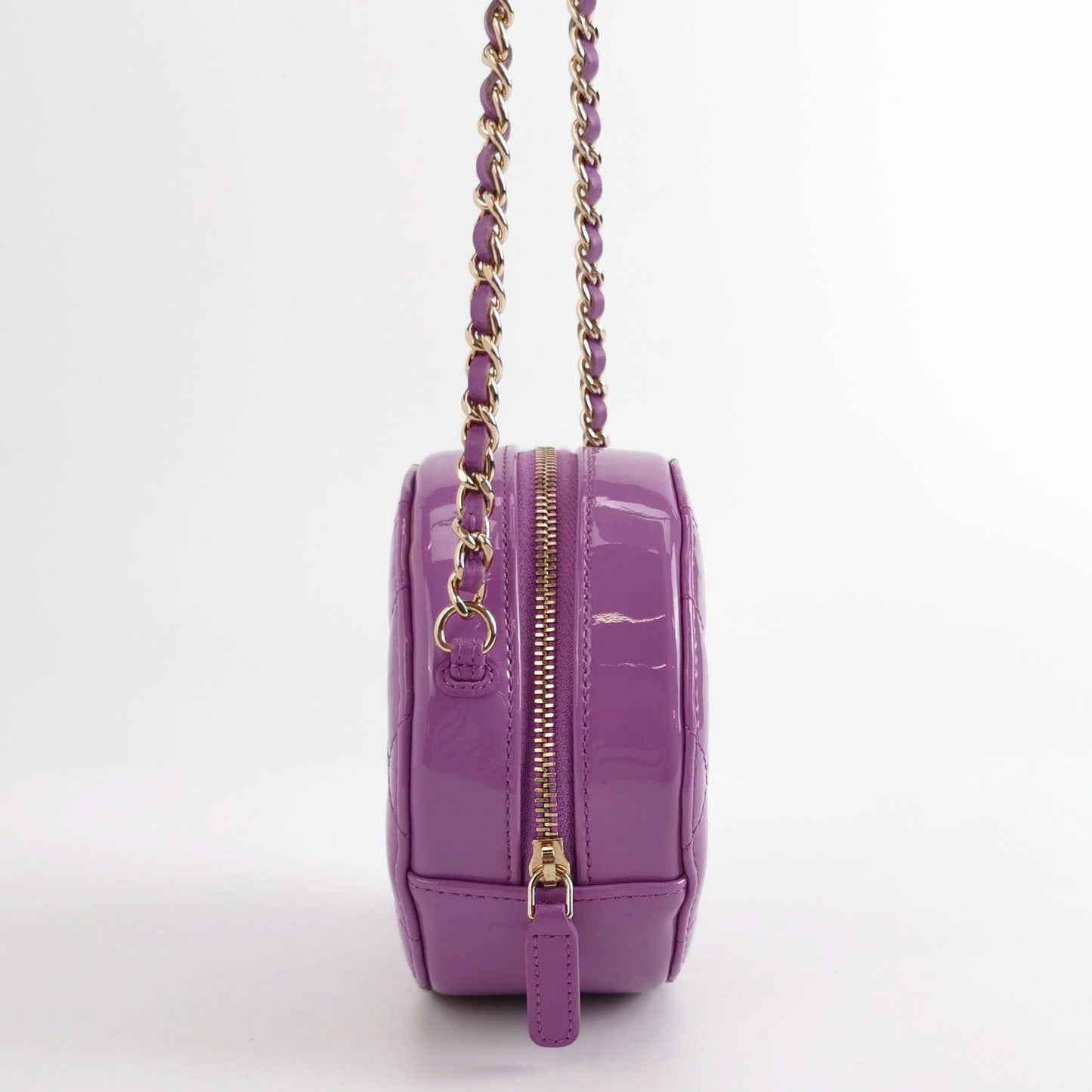 Chanel Round Mini Quilted Caviar Double C Logo Crossbody Bag 250505781179668
