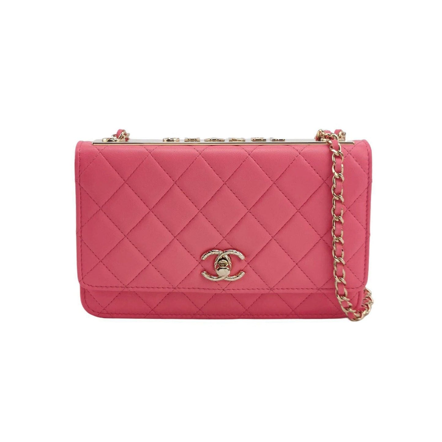Chanel Trendy CC Lambskin Quilted Double C Metal Plate WOC Crossbody Bag 250427781167692