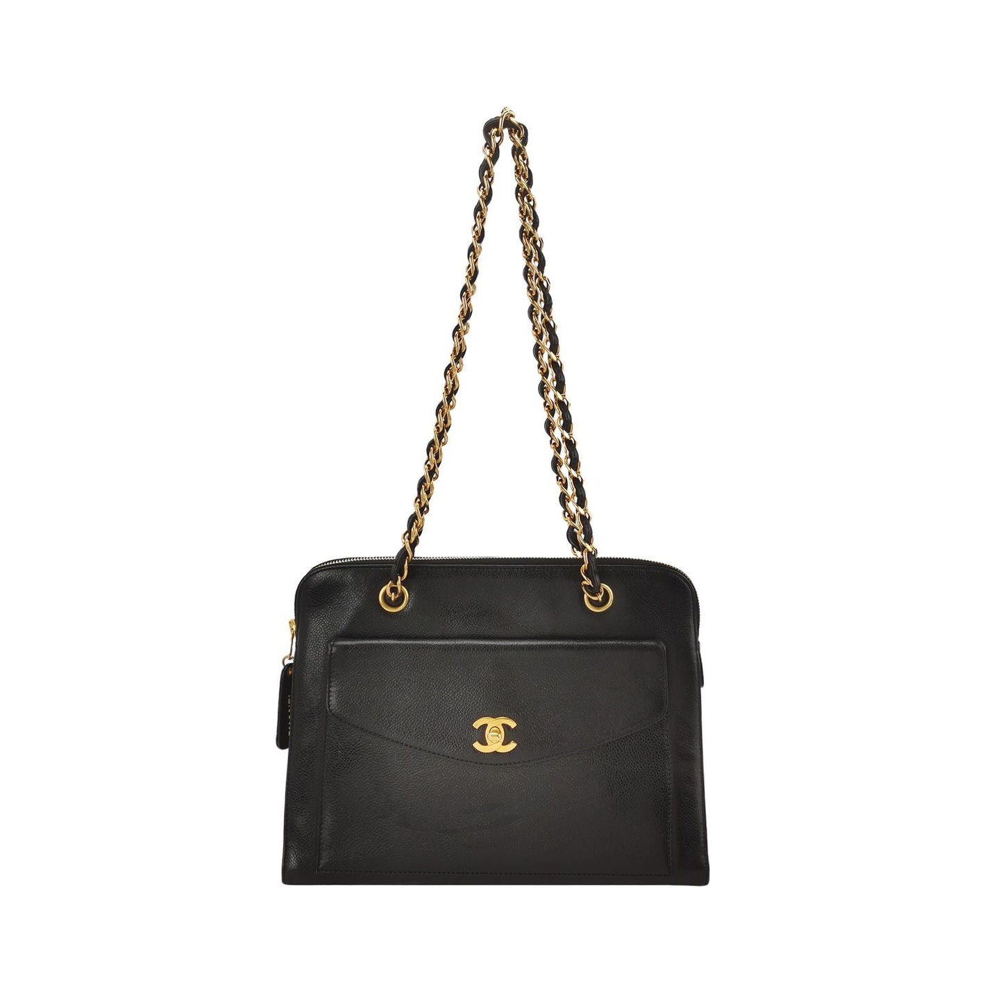 Chanel Calfskin Solid Double C   Shoulder Bag 067850600082