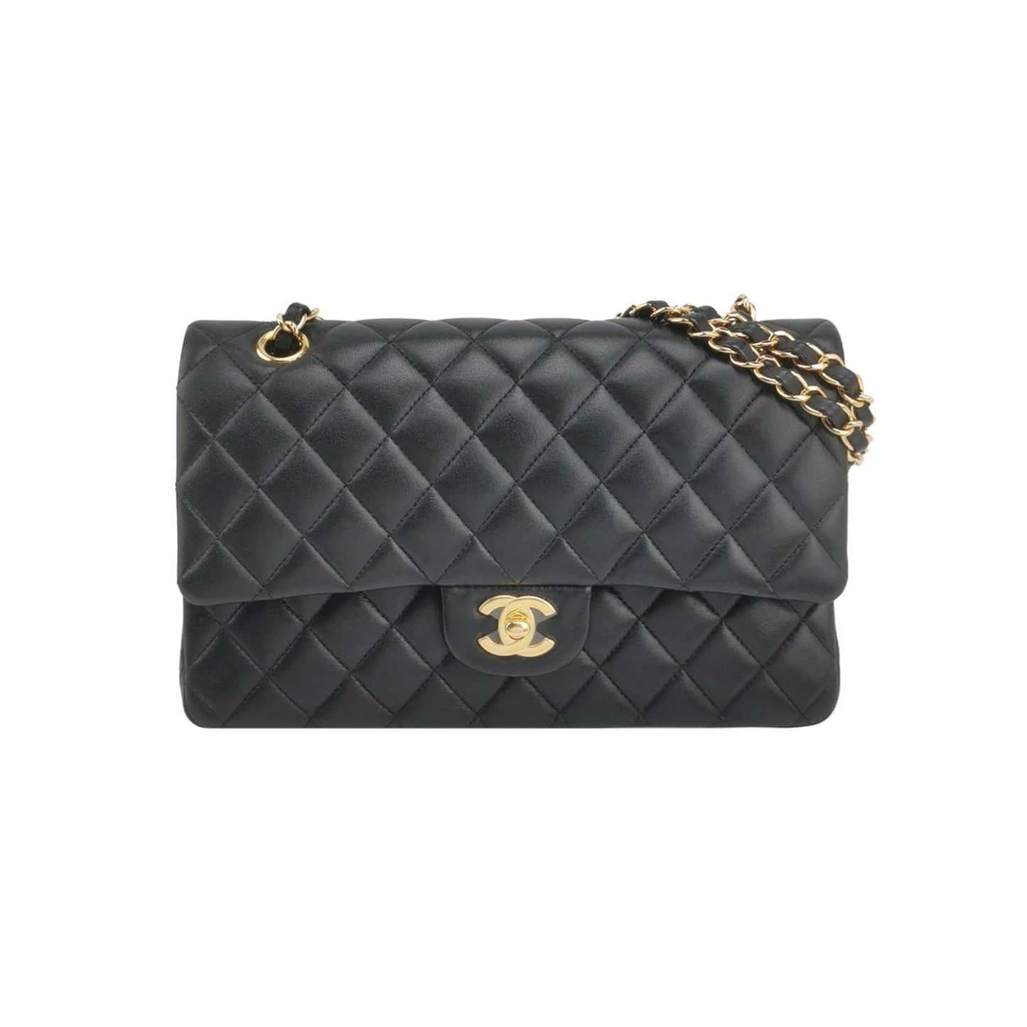 Chanel Classic Flap Medium Lambskin Quilted Double C Chain Shoulder Bag 250603781221297