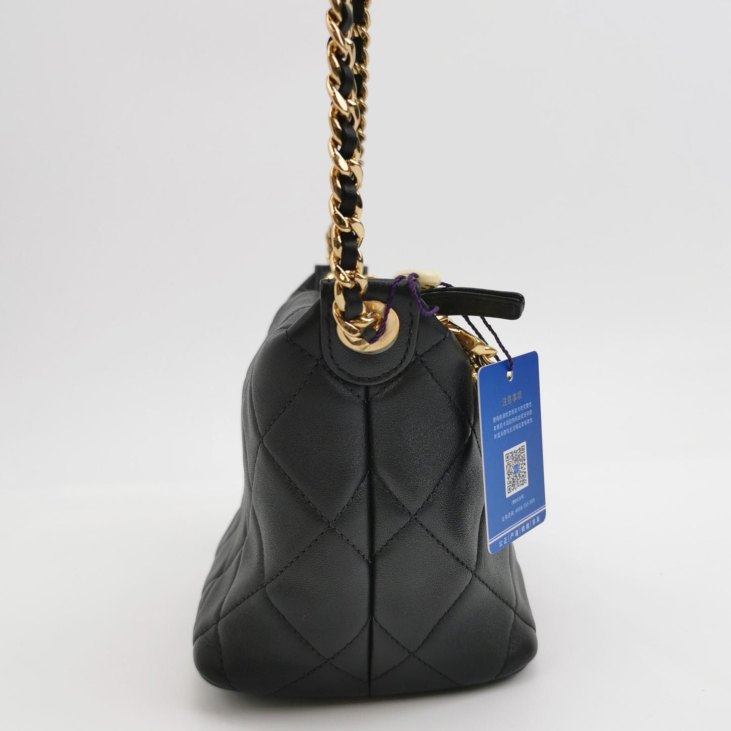 Chanel Quilted Lambskin Double C Logo Crossbody Shoulder Bag 250602781219848