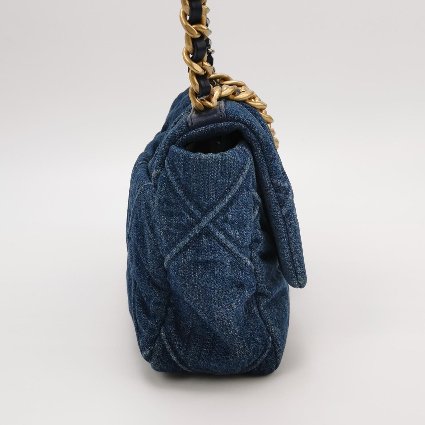 Chanel 19Bag Small Calfskin Denim Quilted Crossbody Shoulder Bag 250603781220236