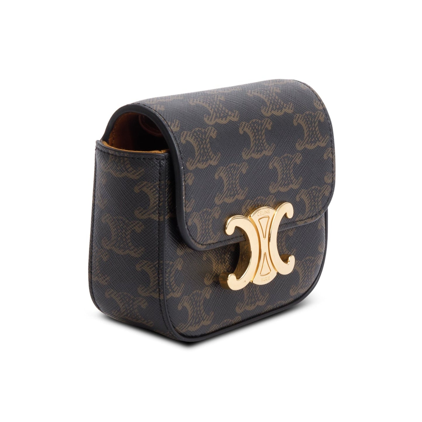 Celine 2022 Triomphe Canvas Calfskin Mini Claude
