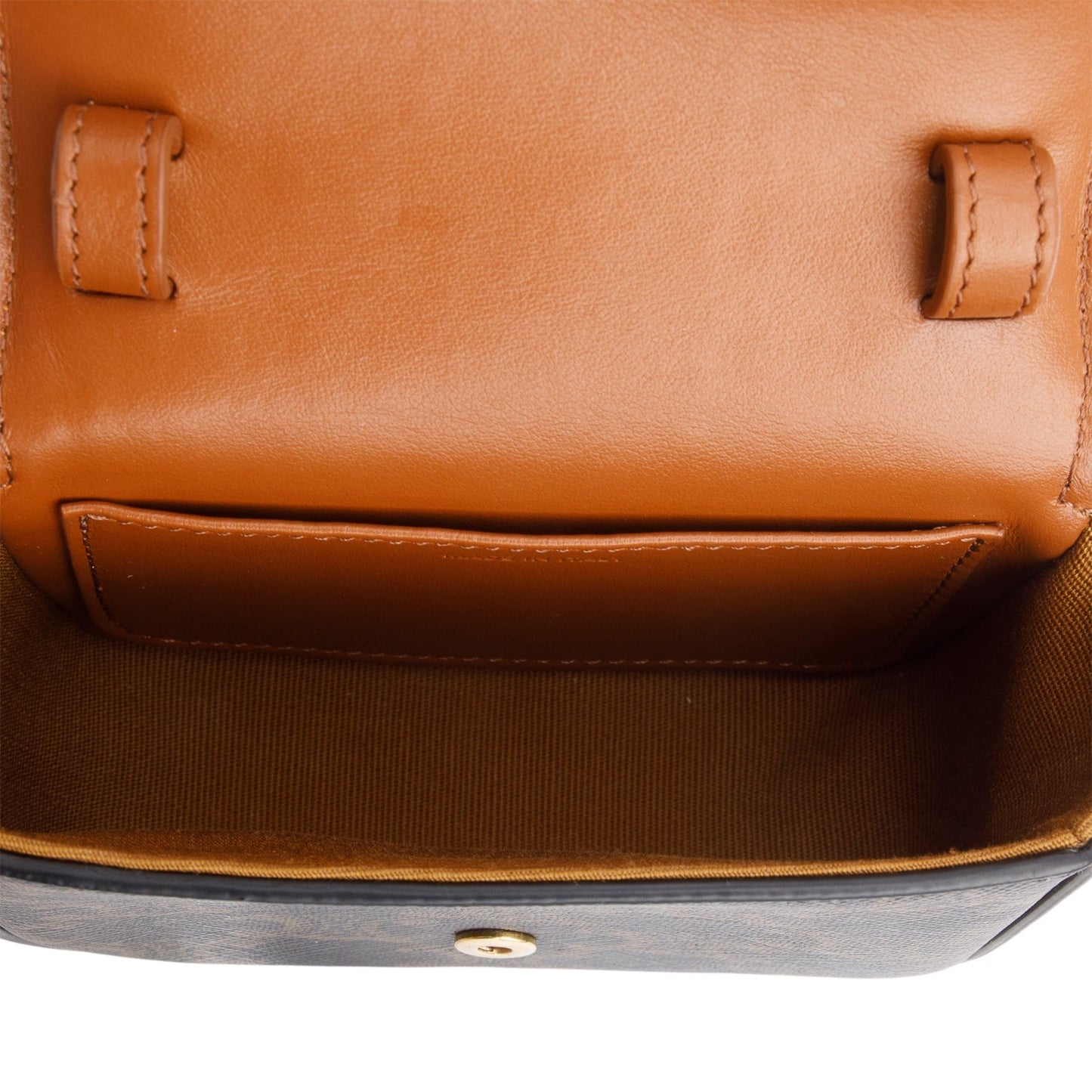 Celine 2022 Triomphe Canvas Calfskin Mini Claude