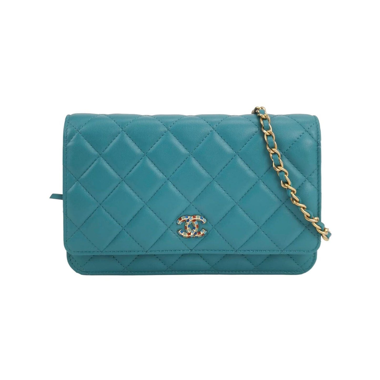 Chanel Lambskin Quilted Double C Logo Shoulder Bag 250222781074338