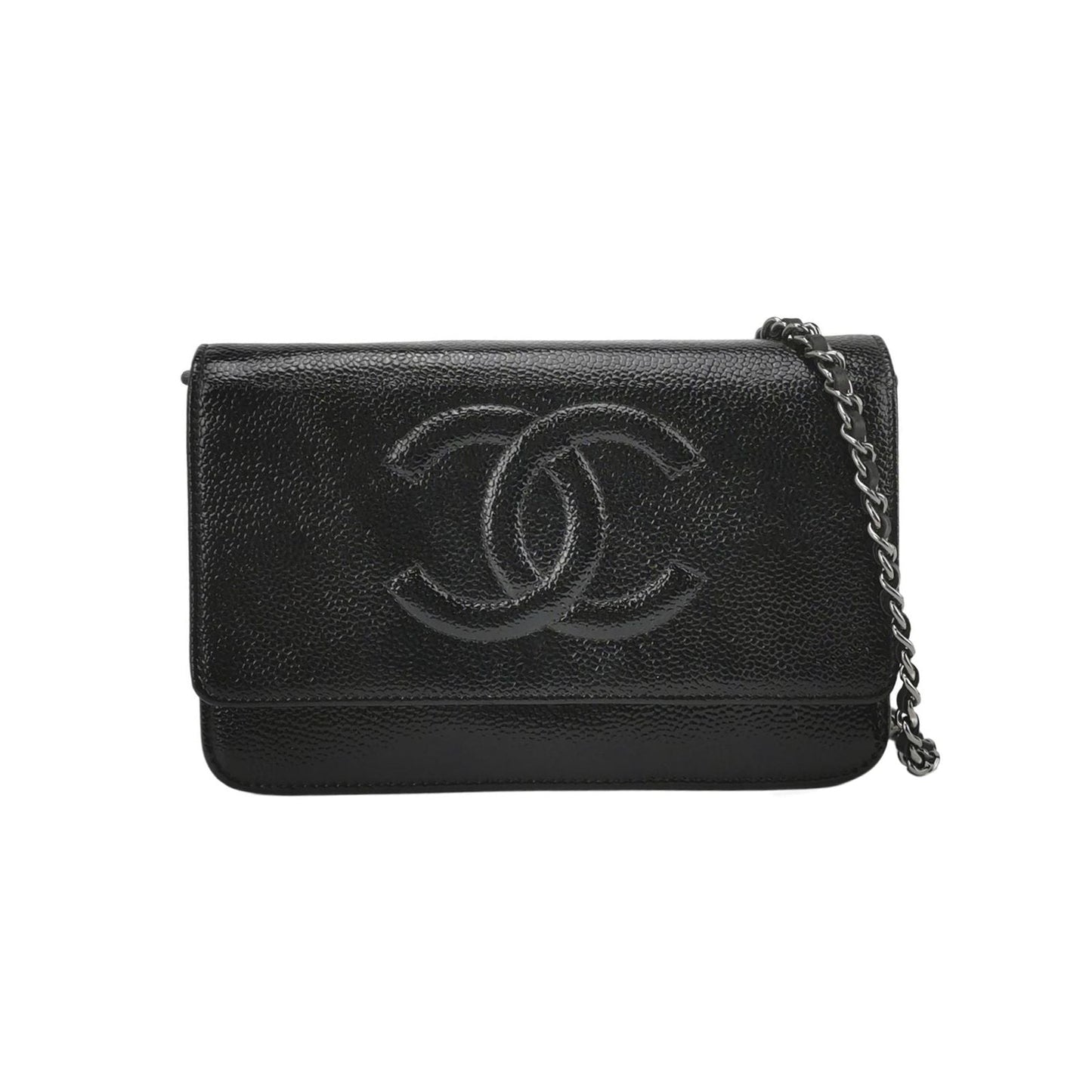 Chanel Calfskin Quilted Double C Logo Flap WOC Crossbody Shoulder Bag 250214781063615