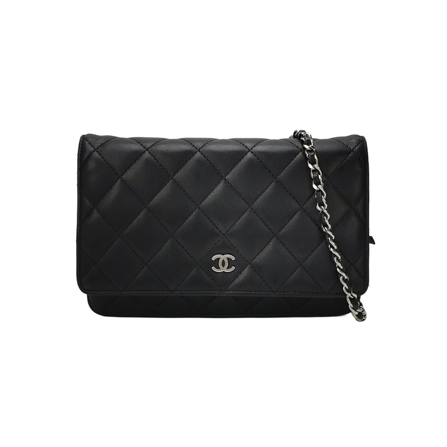 Chanel Lambskin Quilted Double C Logo Woc Crossbody Shoulder Bag 250207781052738