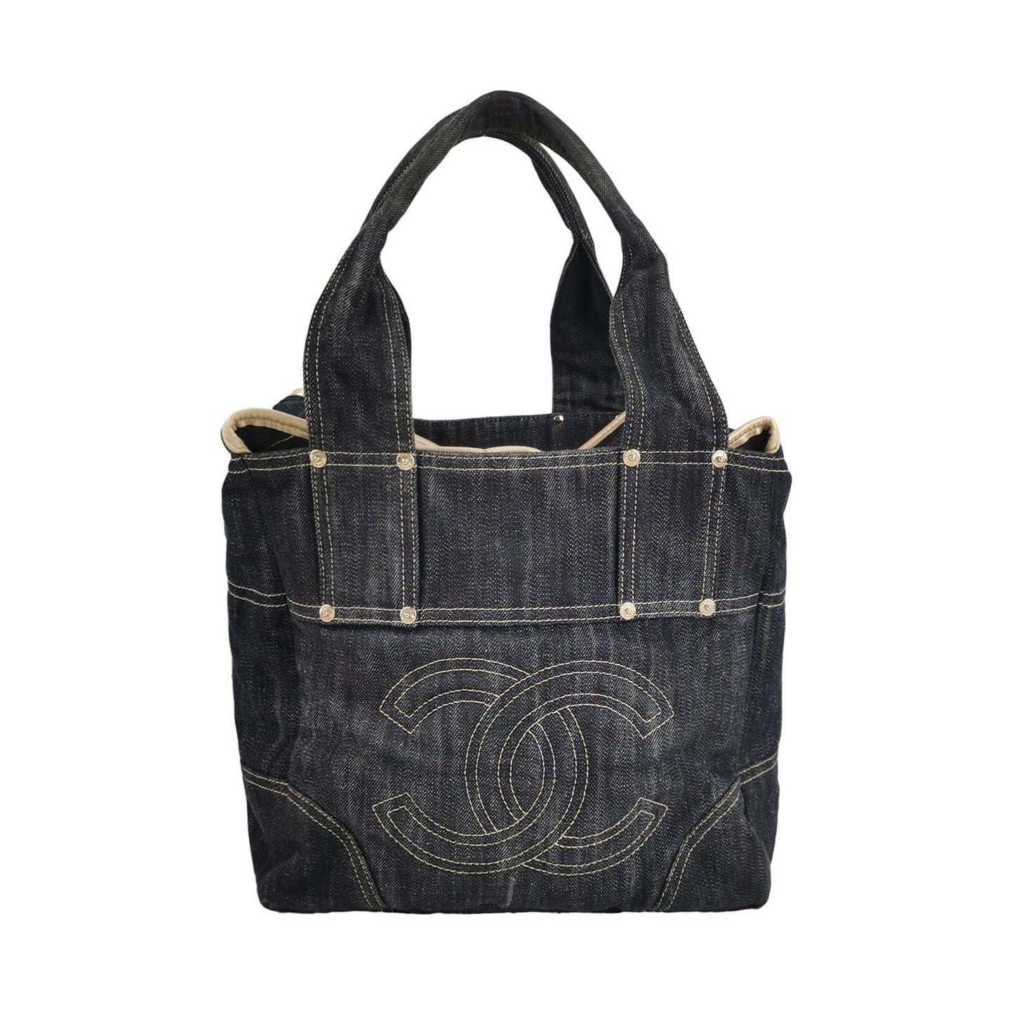 Chanel Denim Double C Logo Shoulder Bag 24122378993529