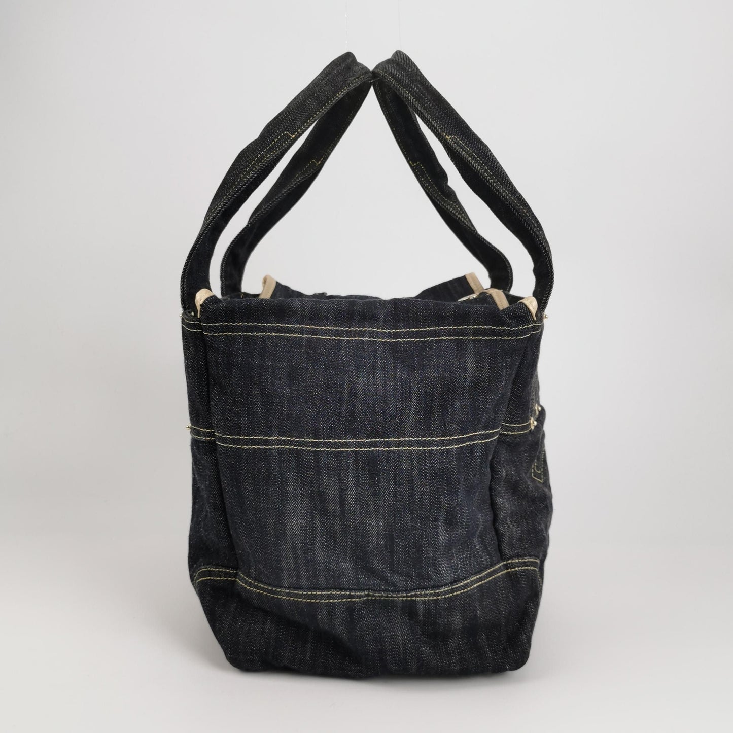 Chanel Denim Double C Logo Shoulder Bag 24122378993529