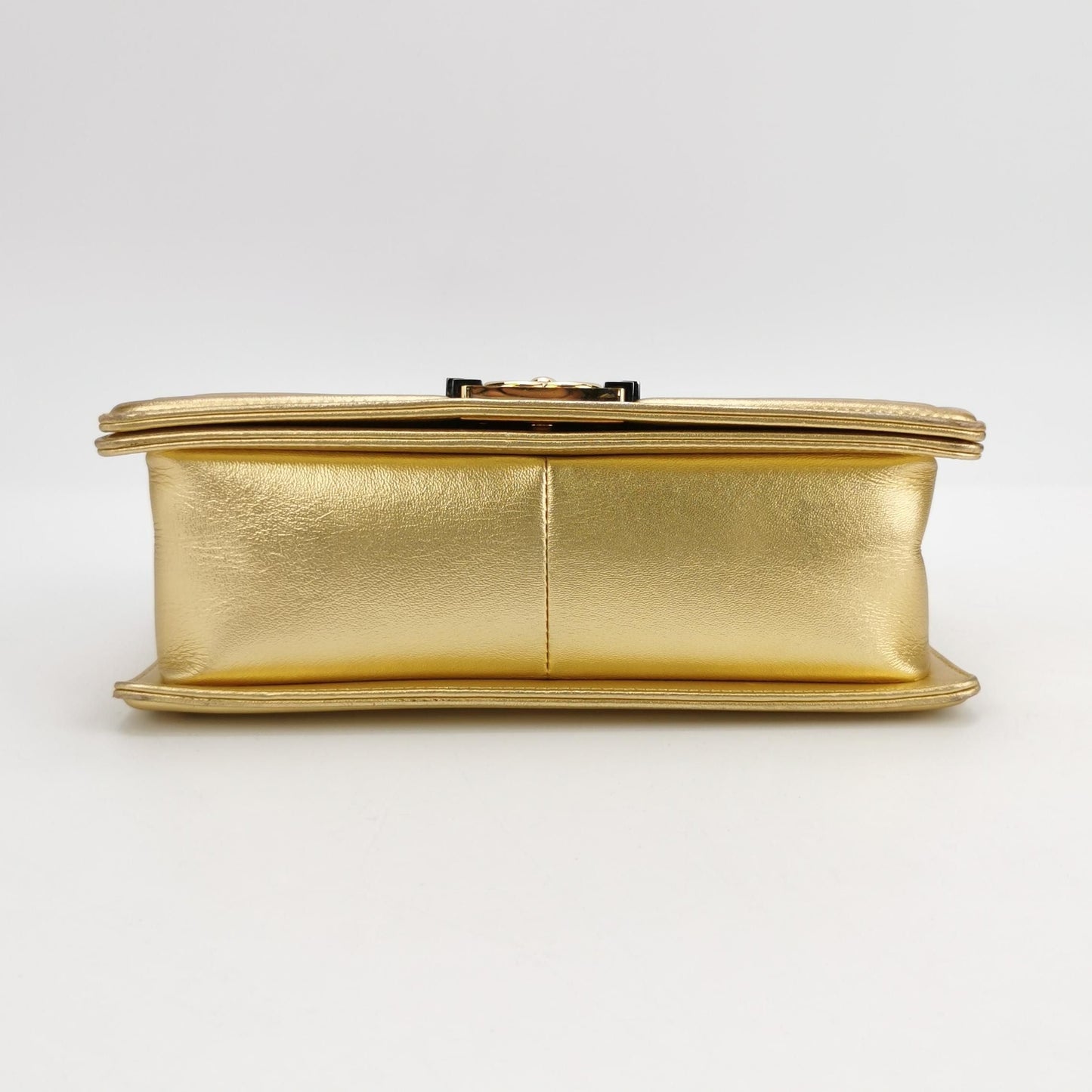 Chanel Leboy Seasonal Limited Edition Medium Lambskin Square Double C Lock Shoulder Bag 250104781010604