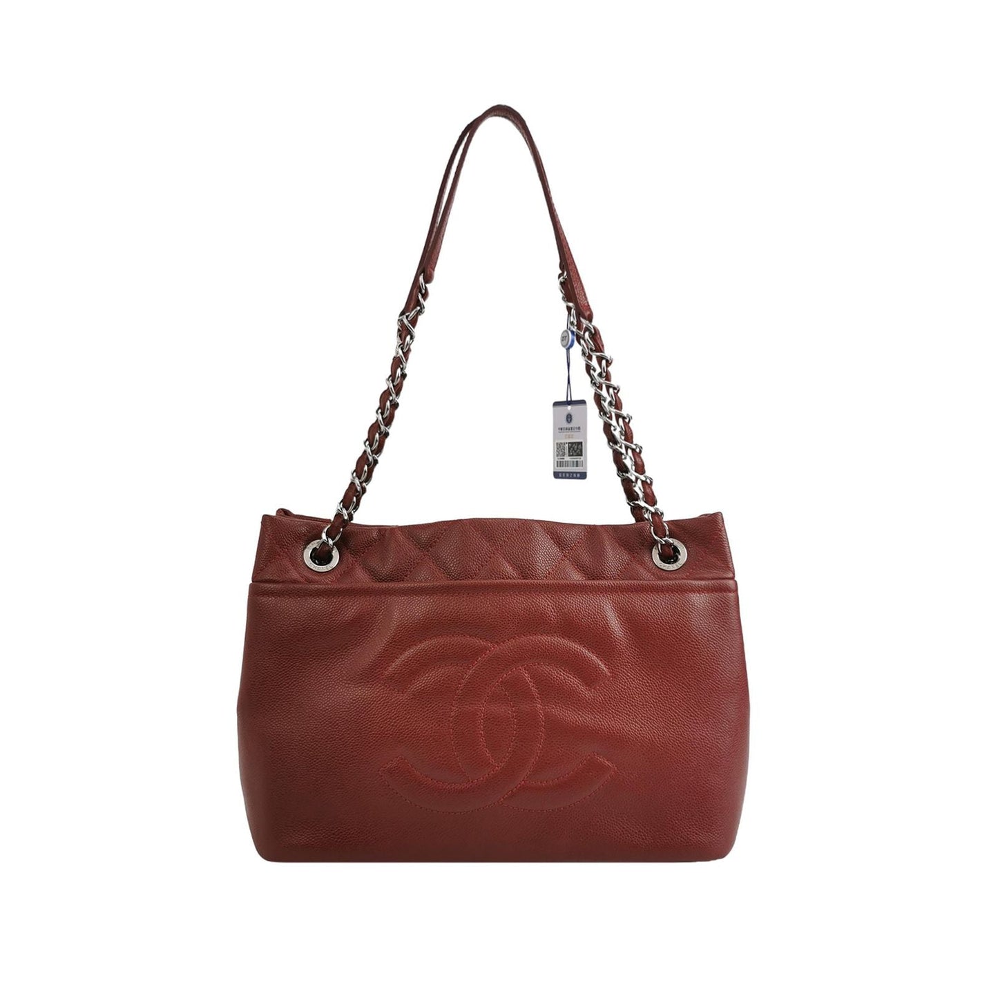 Chanel Calfskin Solid Double C Logo Shoulder Bag 24121978989086