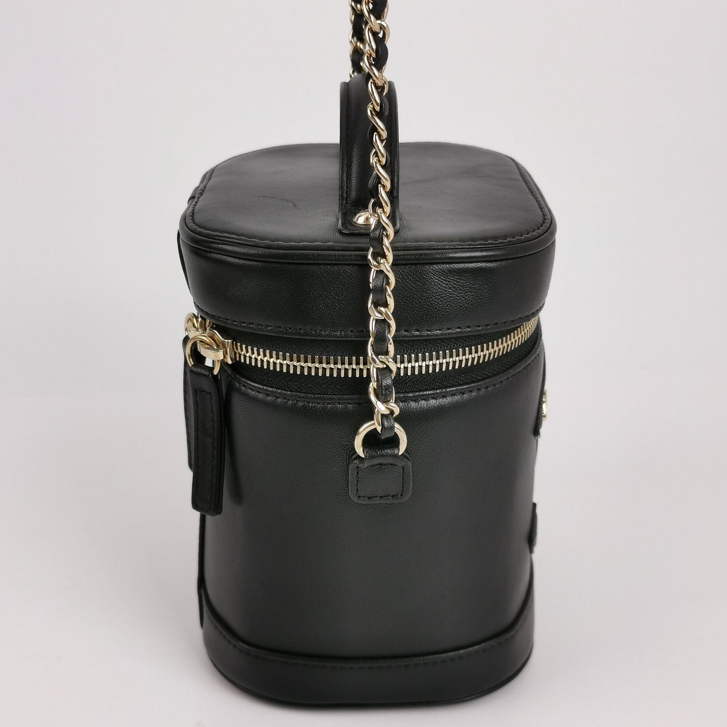 Chanel Lambskin Solid Double C Logo Box Bag Crossbody Shoulder Bag 24122478995314