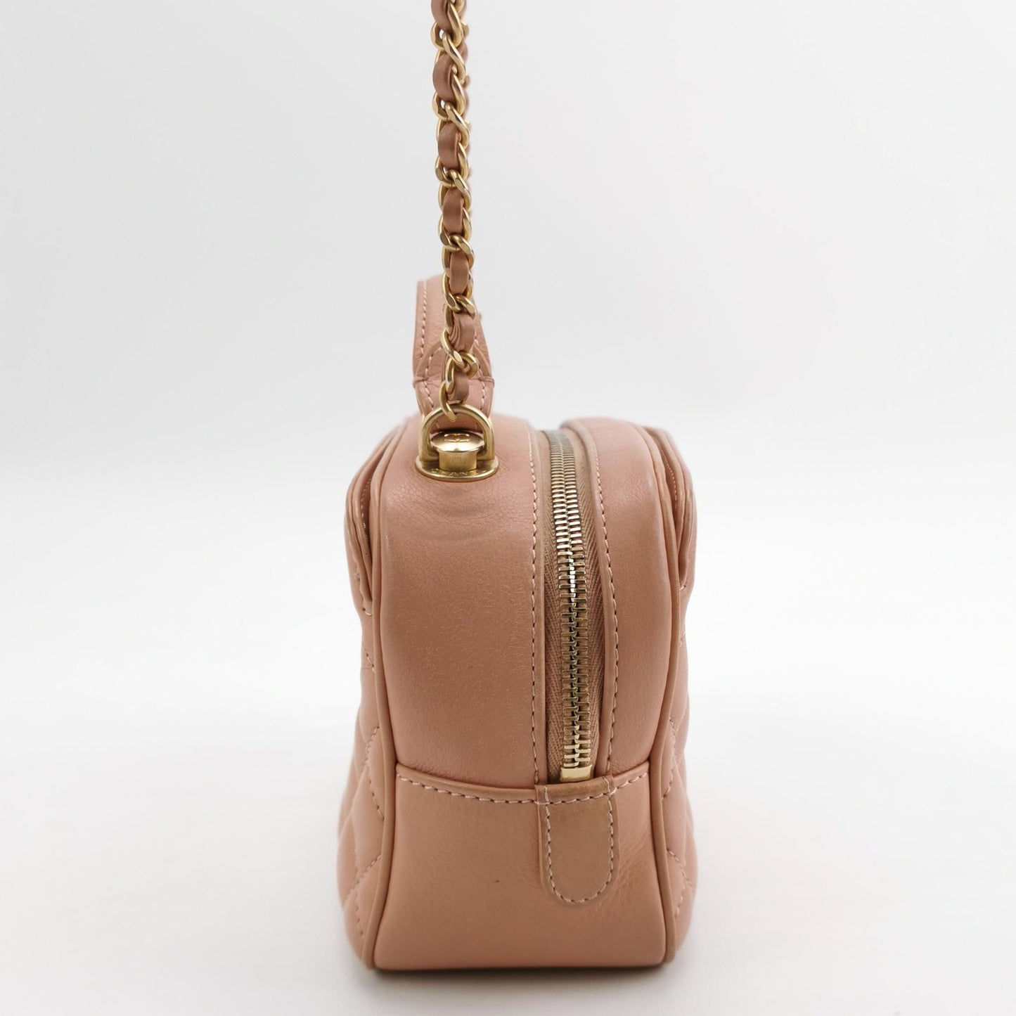 Chanel Quilted Calfskin Double C Logo Crossbody Shoulder Bag 24121678985153
