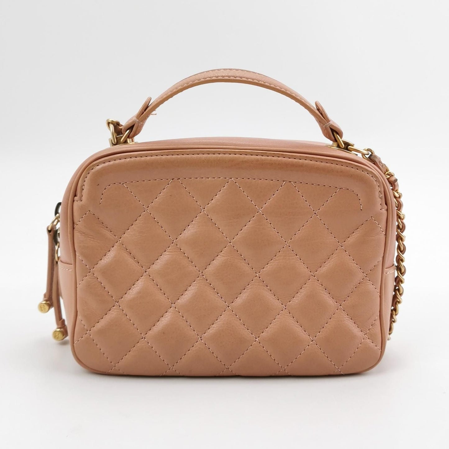 Chanel Quilted Calfskin Double C Logo Crossbody Shoulder Bag 24121678985153