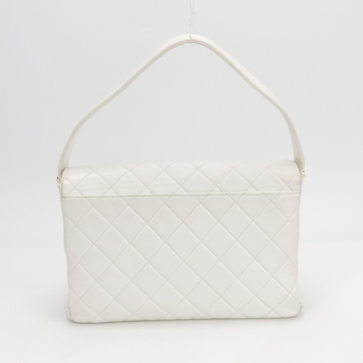 Chanel Flap Bag Leather Solid Quilted Double C Logo Shoulder Bag 24121578983785
