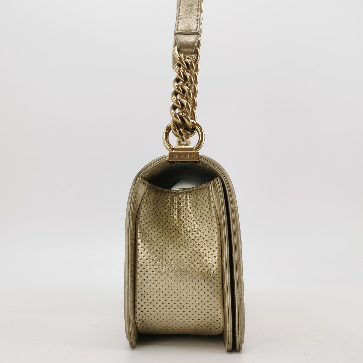 Chanel Leboy Seasonal Limited Edition Medium Quilted Calfskin Double C Lock Shoulder Bag 24121778986375