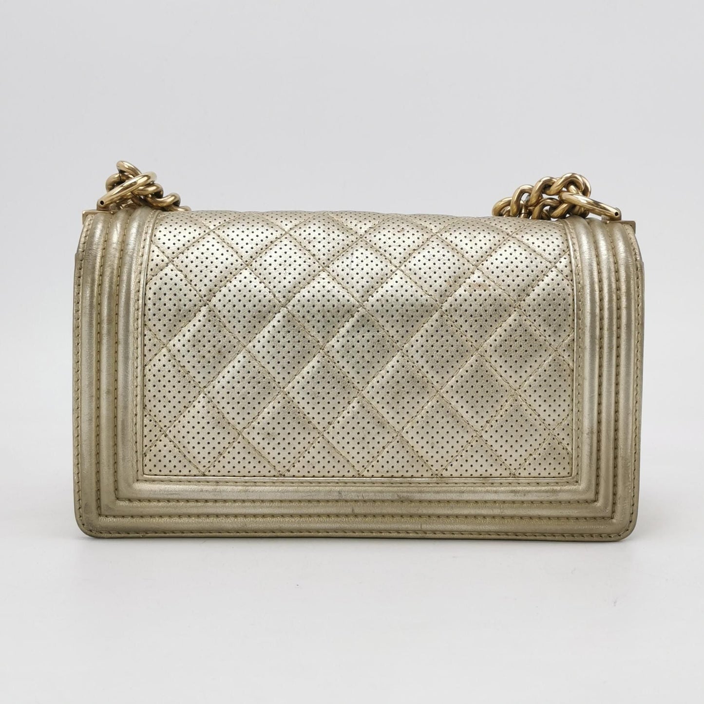 Chanel Leboy Seasonal Limited Edition Medium Quilted Calfskin Double C Lock Shoulder Bag 24121778986375