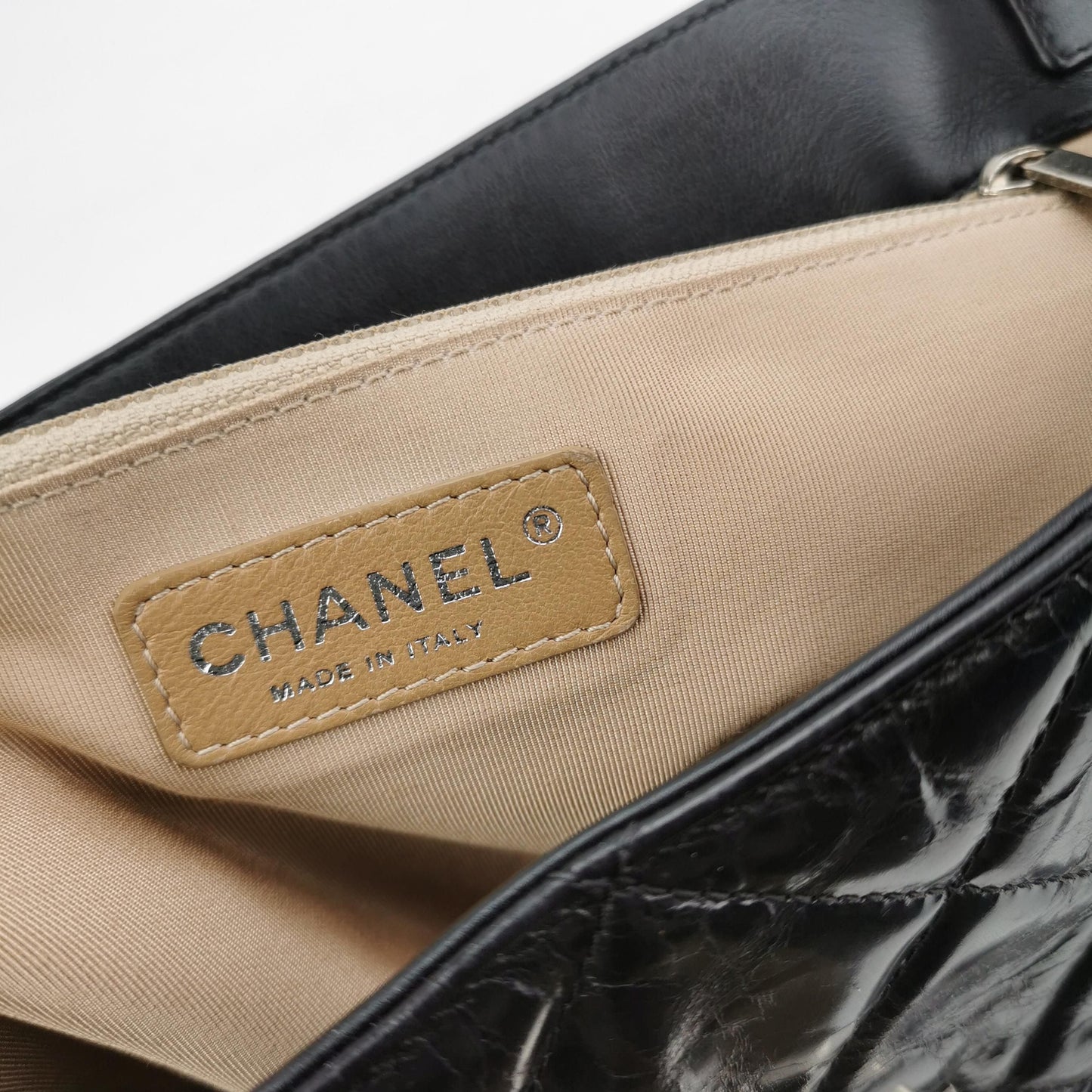 Chanel Flap Bag Waxed Leather Solid Quilted Double C Logo Shoulder Bag 24121478983286