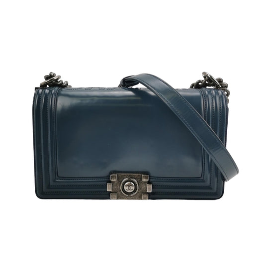 Chanel Leboy Seasonal Limited Medium Calfskin Solid Square Double C Lock Shoulder Bag 24120578971832