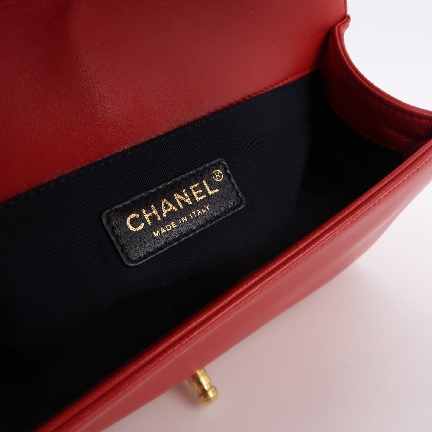 Chanel Leboy Seasonal Limited Medium Lambskin Square Double C Lock Shoulder Bag 24112178953802