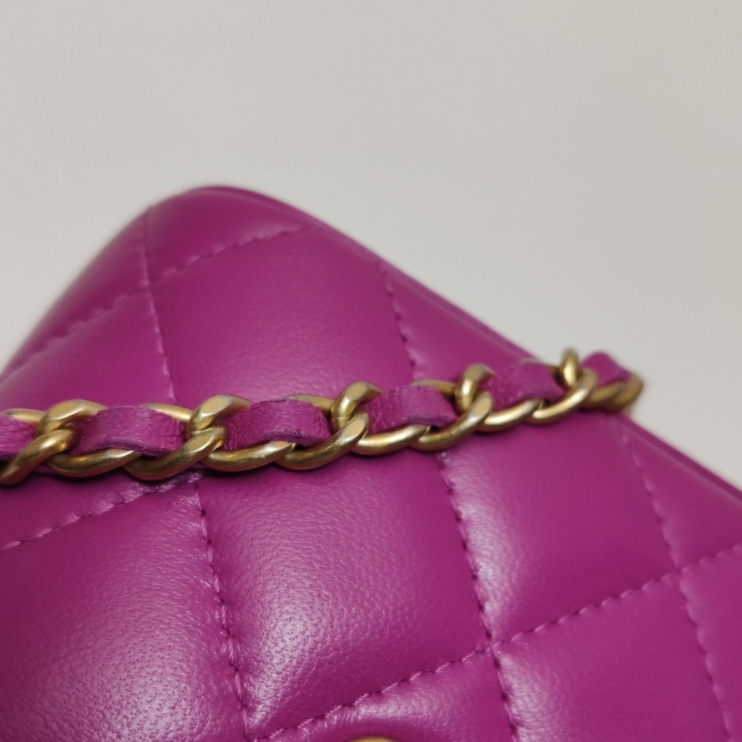 Chanel Vanity Case Lambskin Quilted Gold Ball Chain Double C Logo Crossbody Shoulder Bag 24110978937331