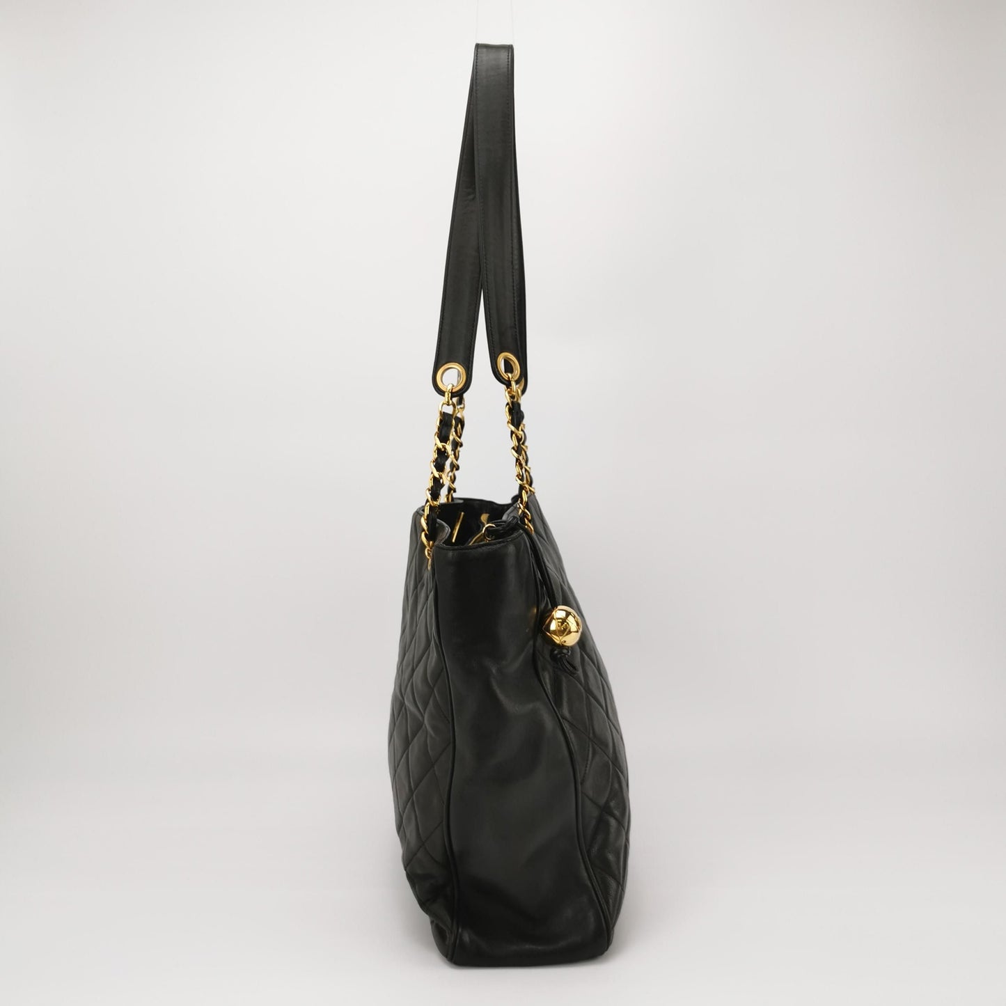 Chanel Quilted Calfskin Double C Gold Ball Charm   Shoulder Bag 24122378994099