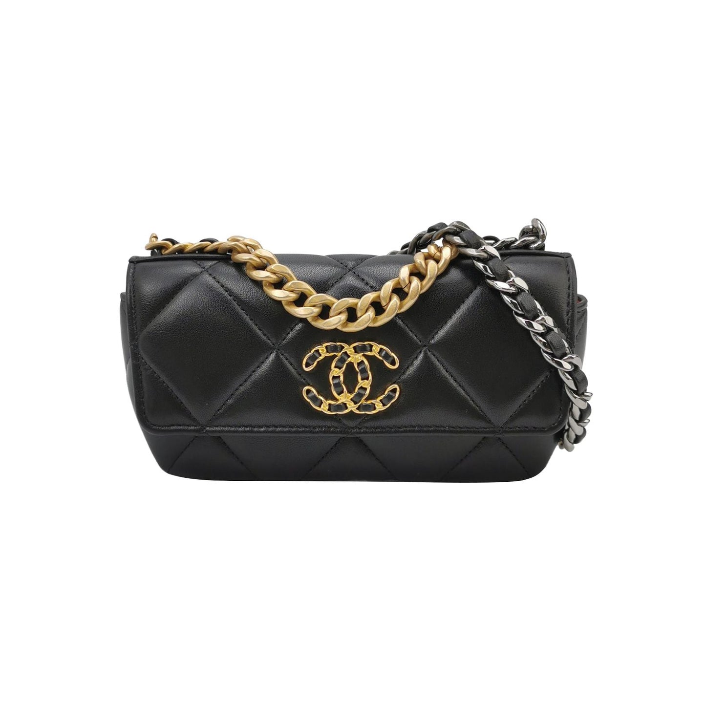 Chanel 19Bag Lamb Skin Quilted CC Turnlock Shoulder Bag 250319781111941