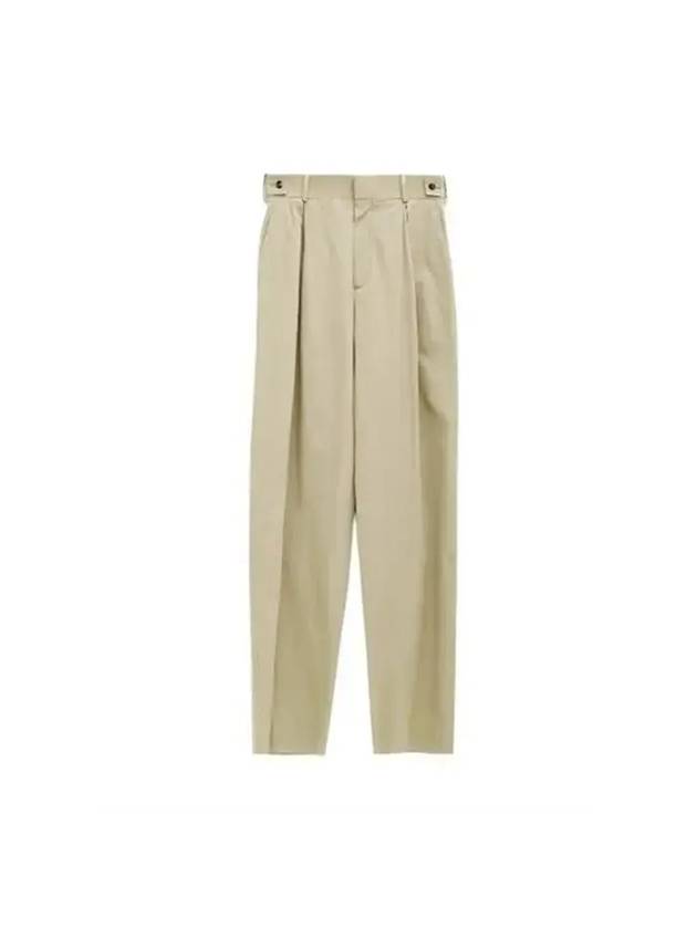 Luxury Bottega Veneta Cotton Straight Pants Beige