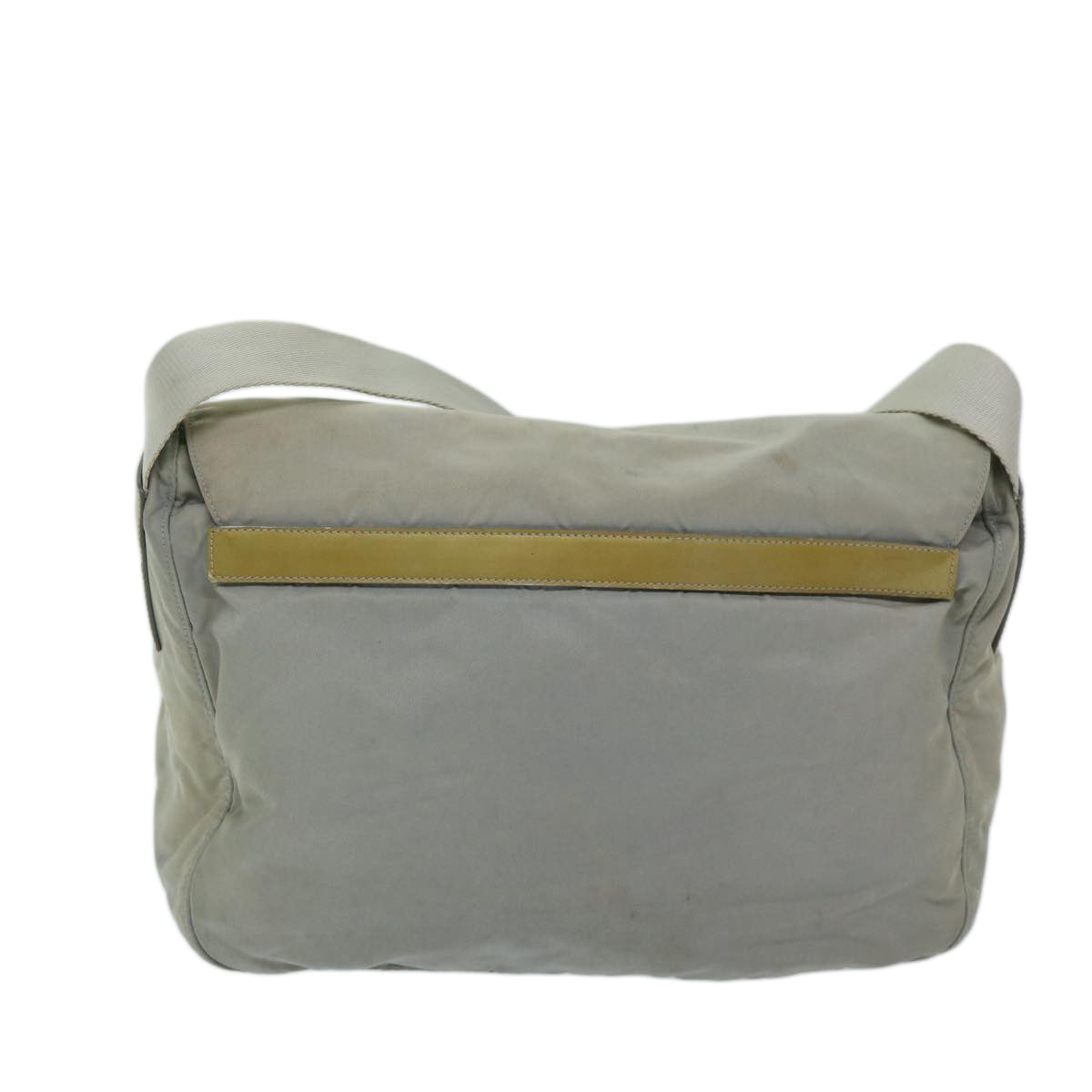 PRADA Shoulder Bag Nylon Gray Auth 68807