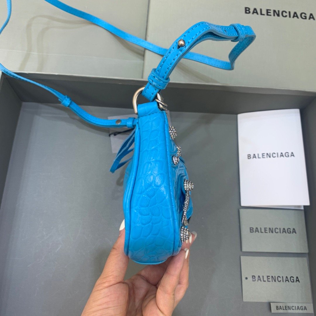 Top Quality Le Cagole Mini Bag With Chain Blue, For Women,  Bags 8.2in/21cm 69581423EJY4624