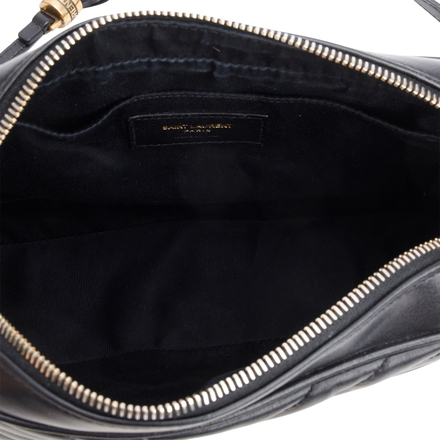 Saint Laurent 2021 Black Calfskin Matelasse Monogram Lou Camera Bag