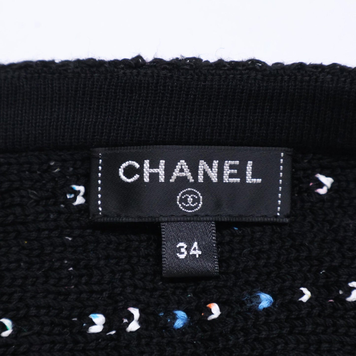 Chanel Coco Mark Plate Tweed Cotton Top