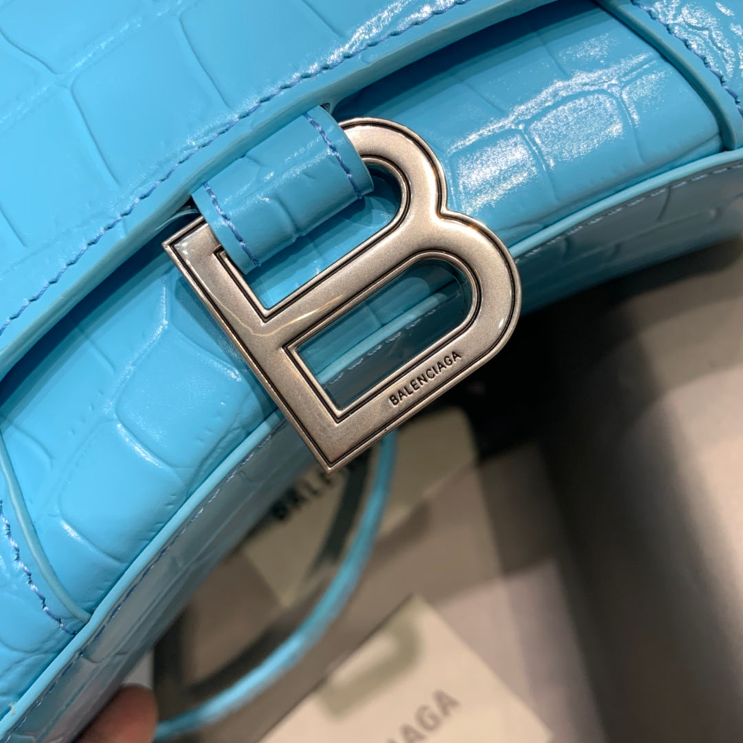 Top Quality Hourglass XS Handbag In Blue, For Women,  Bags 7.4in/19cm 5928331LR6Y4624