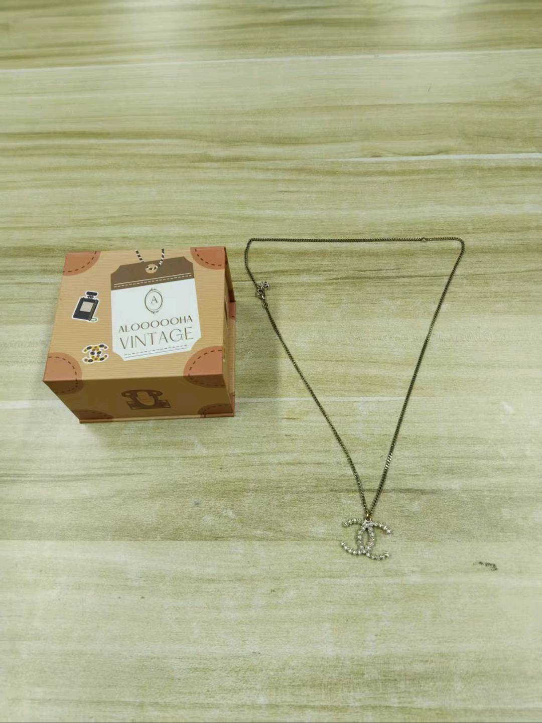 Chanel Logo Diamond Necklace