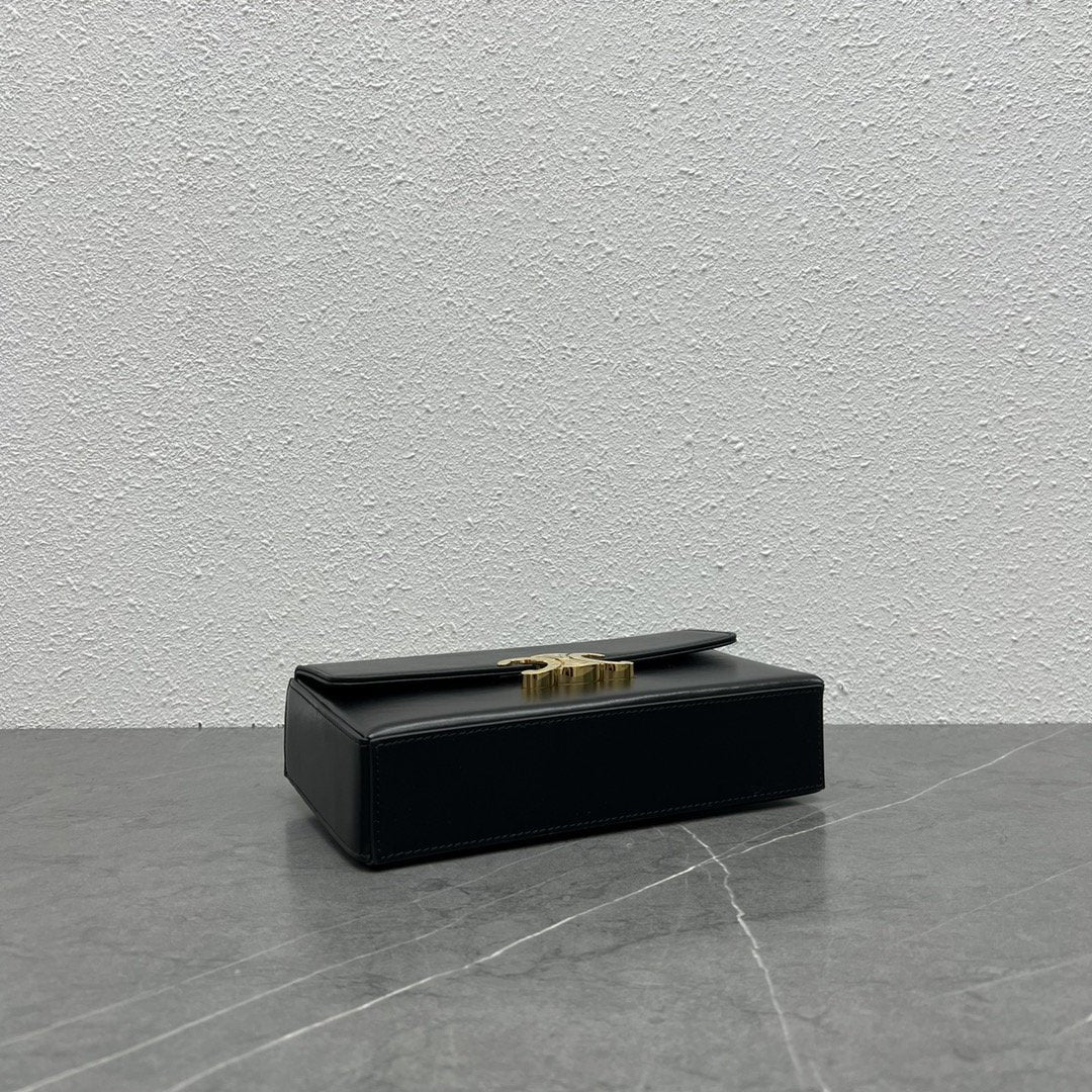 Top Quality Chain Box Triomphe Bag Black For Women 9in/22cm 110803BF4.38NO