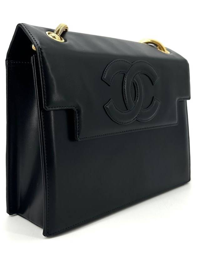 Brushed CC logo gold chain shoulder bag Chanel
