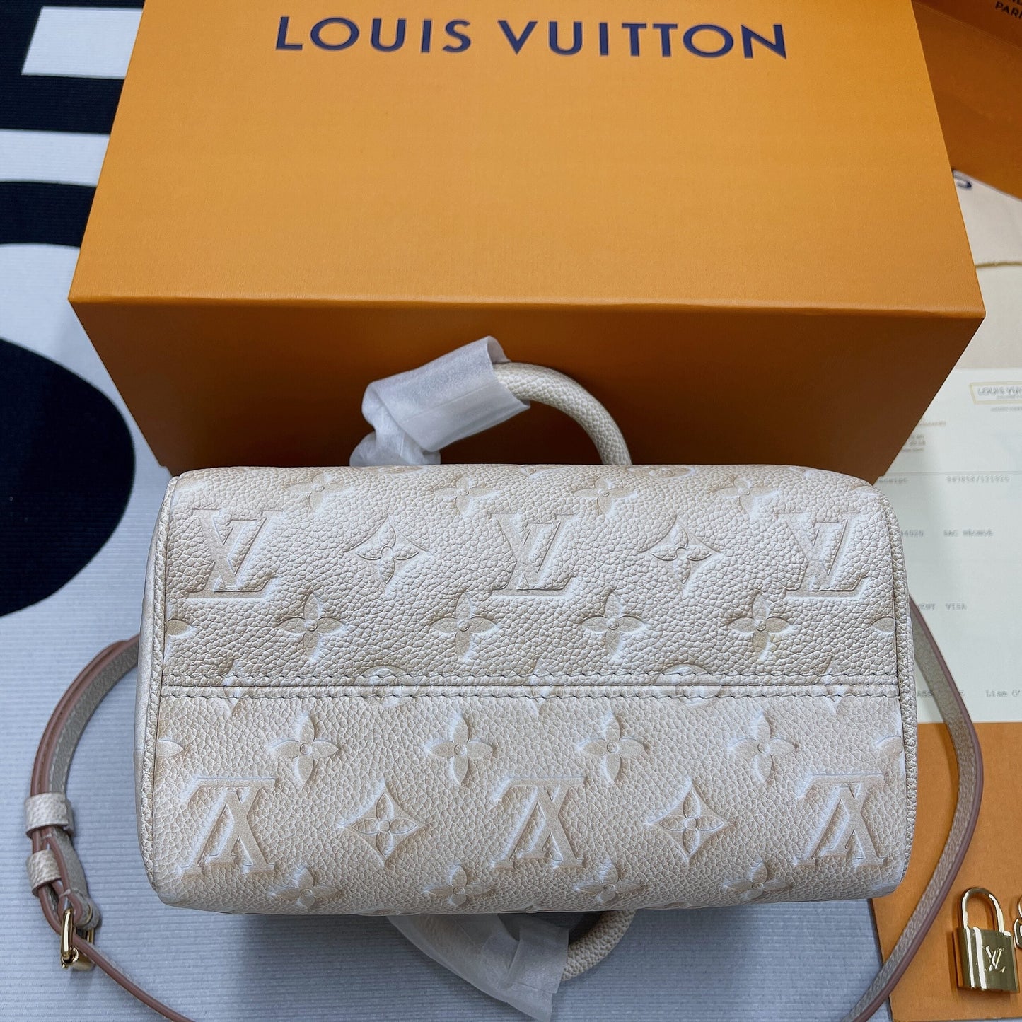 Top Quality Speedy Bandouliere 20 Monogram Empreinte Pale Beige For Women,  Shoulder And Crossbody Bags 20.5cm/8.1in Top Quality M46163