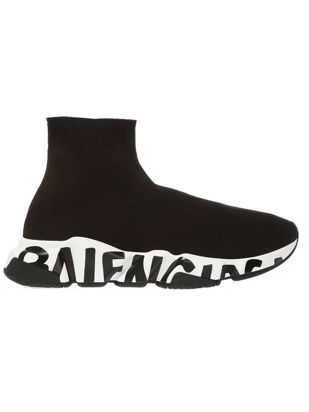 Luxury Balenciaga Trending 2025 Logo Speed High Top Sneakers Black