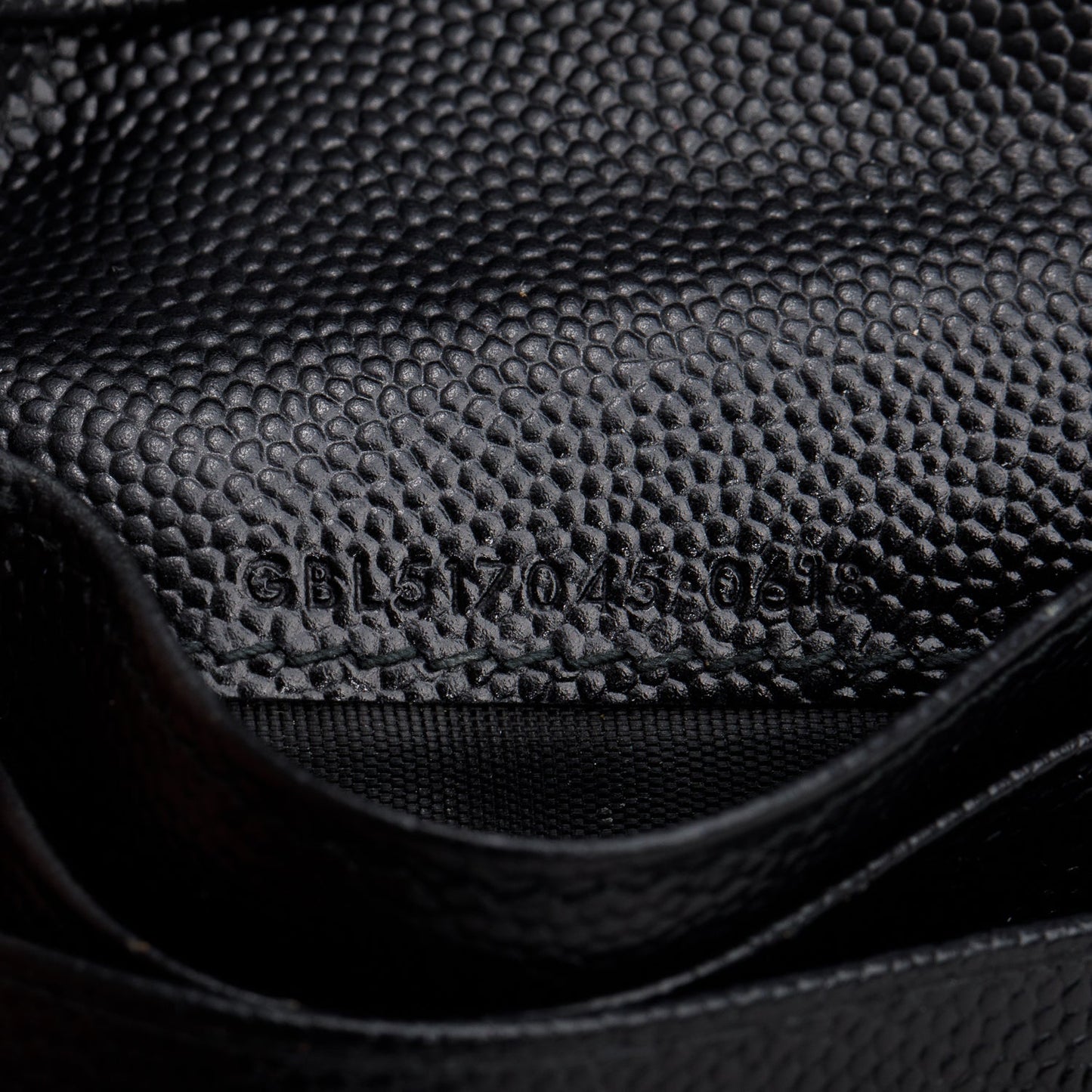 Saint Laurent Black Grain de Poudre Leather Cassandre Matelasse Bi-Fold Wallet