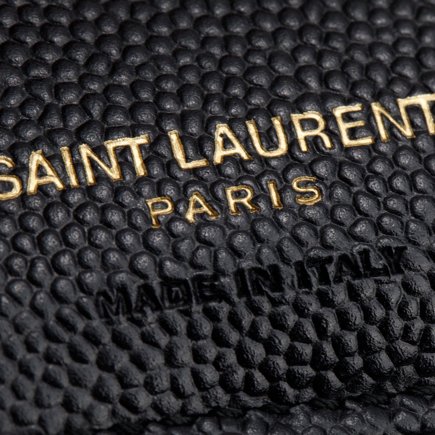 Saint Laurent Black Grain de Poudre Leather Cassandre Matelasse Bi-Fold Wallet