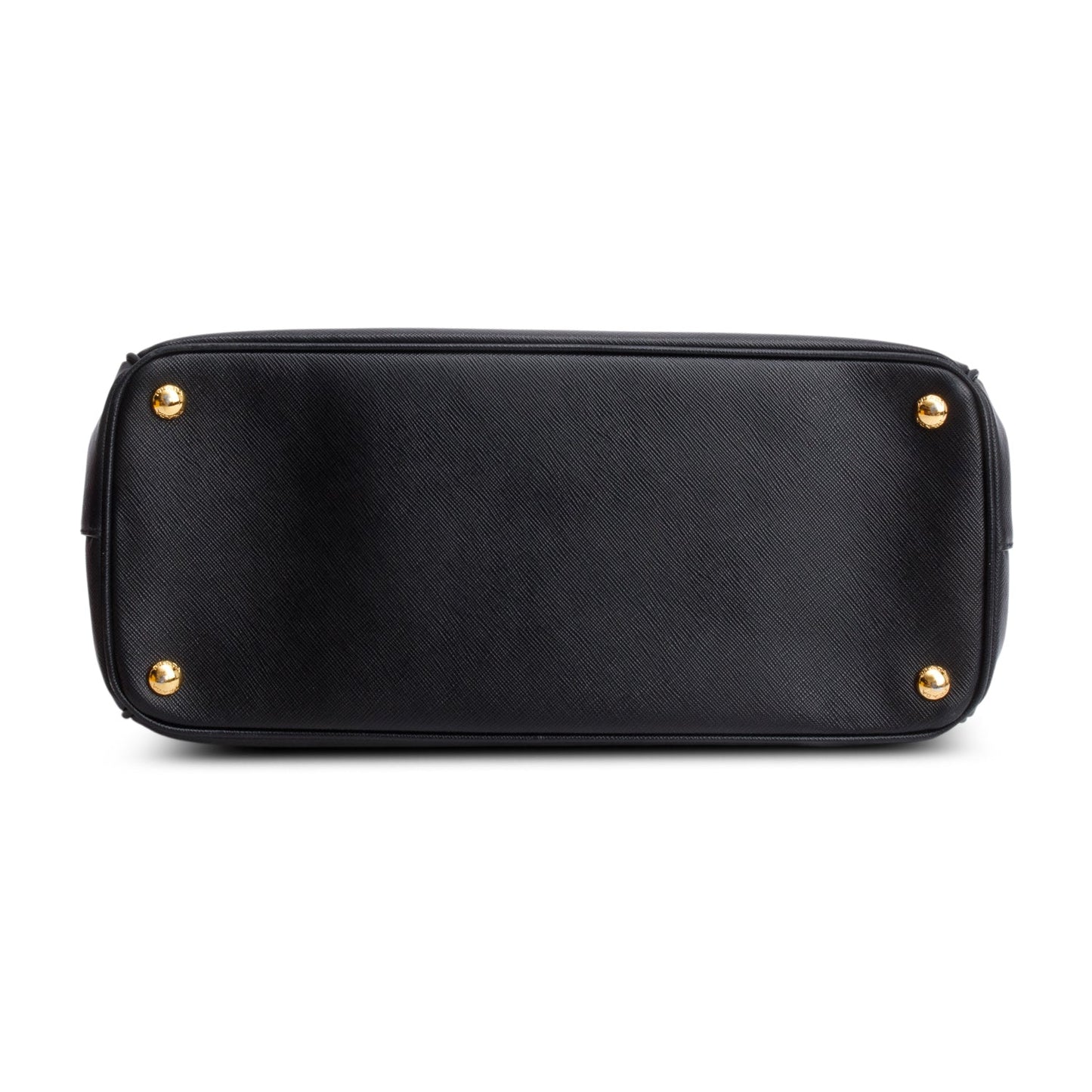 Prada Black Saffiano Lux Medium Double Zip Galleria Tote