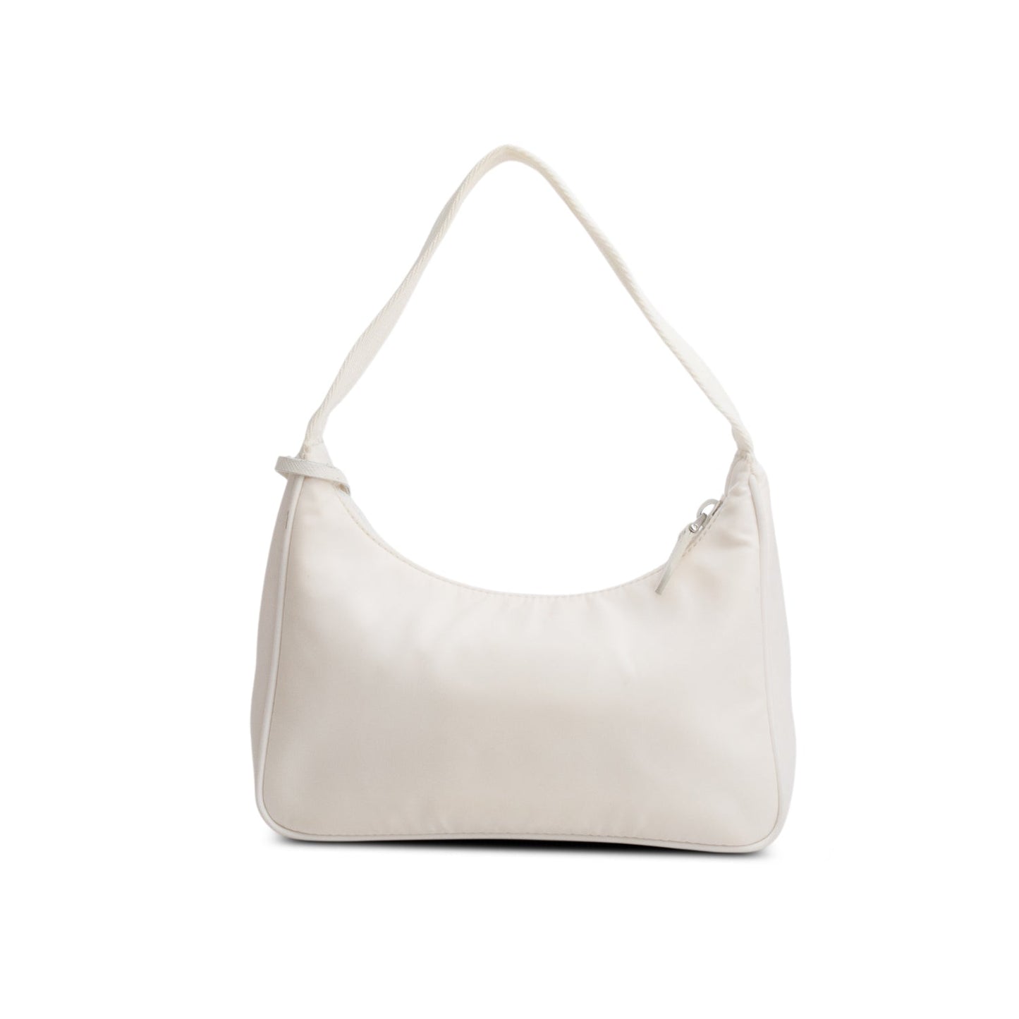 Prada 2021 White Re-Nylon Saffiano Re-Edition 2000 Mini Bag