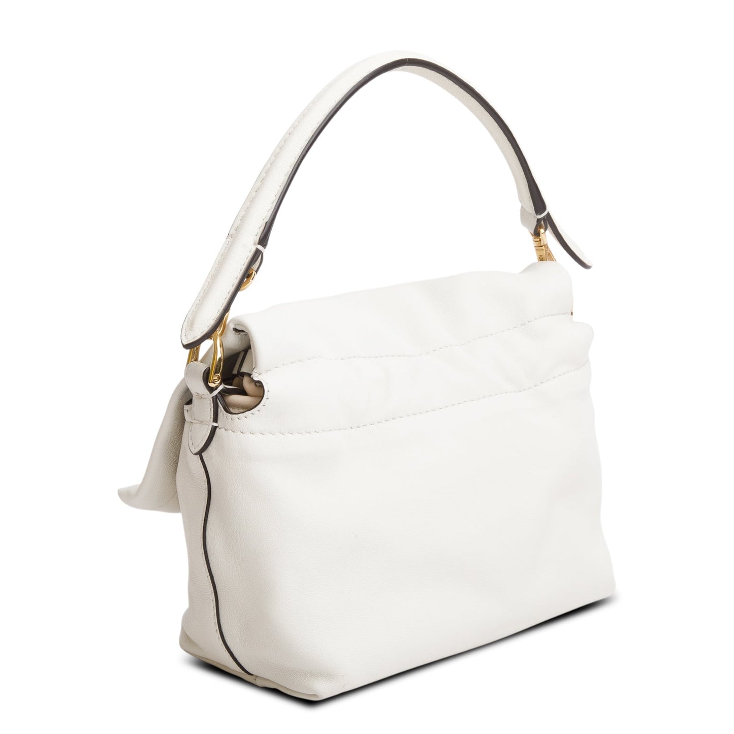 Fendi Cream Nappa Leather Mamma Baguette Small
