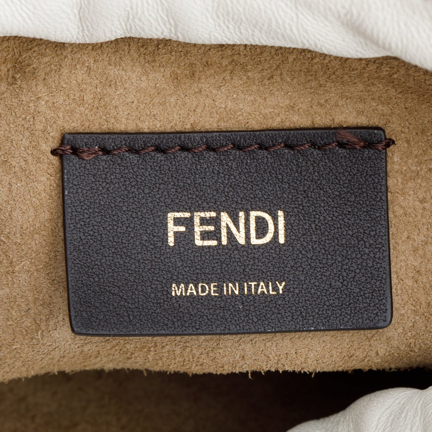 Fendi Cream Nappa Leather Mamma Baguette Small