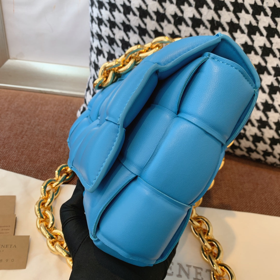 Top Quality Chain Cassette Blue, For Women, Women’s Bags 10.2in/26cm
