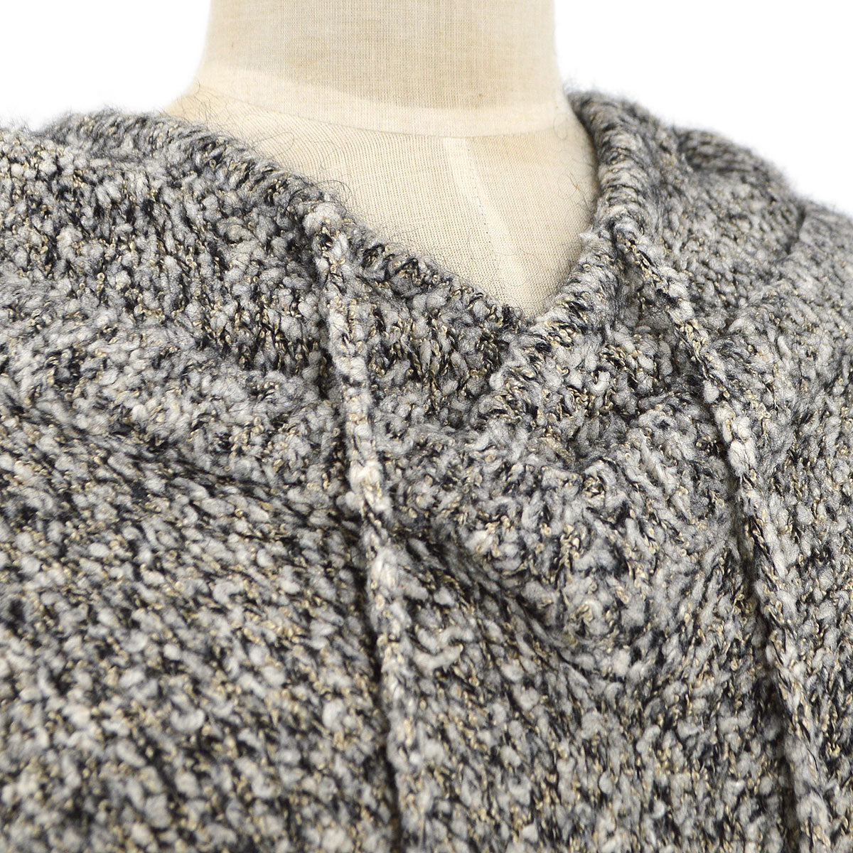 CHANEL 2007 penguin knitted drawstring hoodie