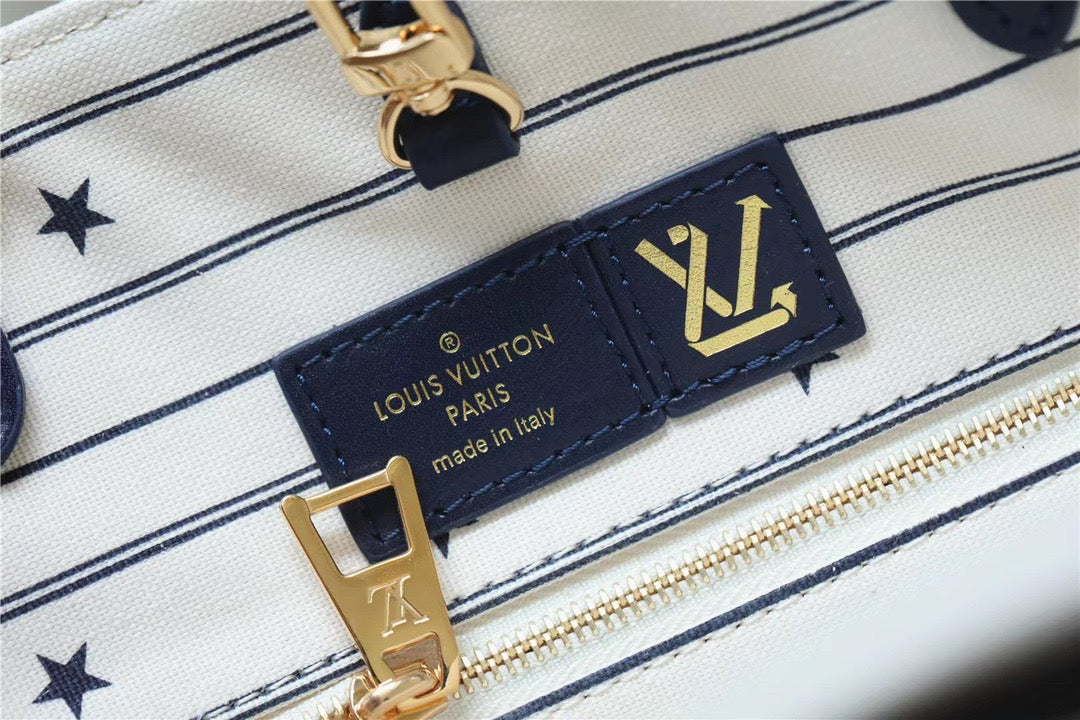 Top Quality Onthego GM Monogram Giant And Raffia White/ Black For Women,  Shoulder And Crossbody Bags 41cm/16.1in Top Quality 