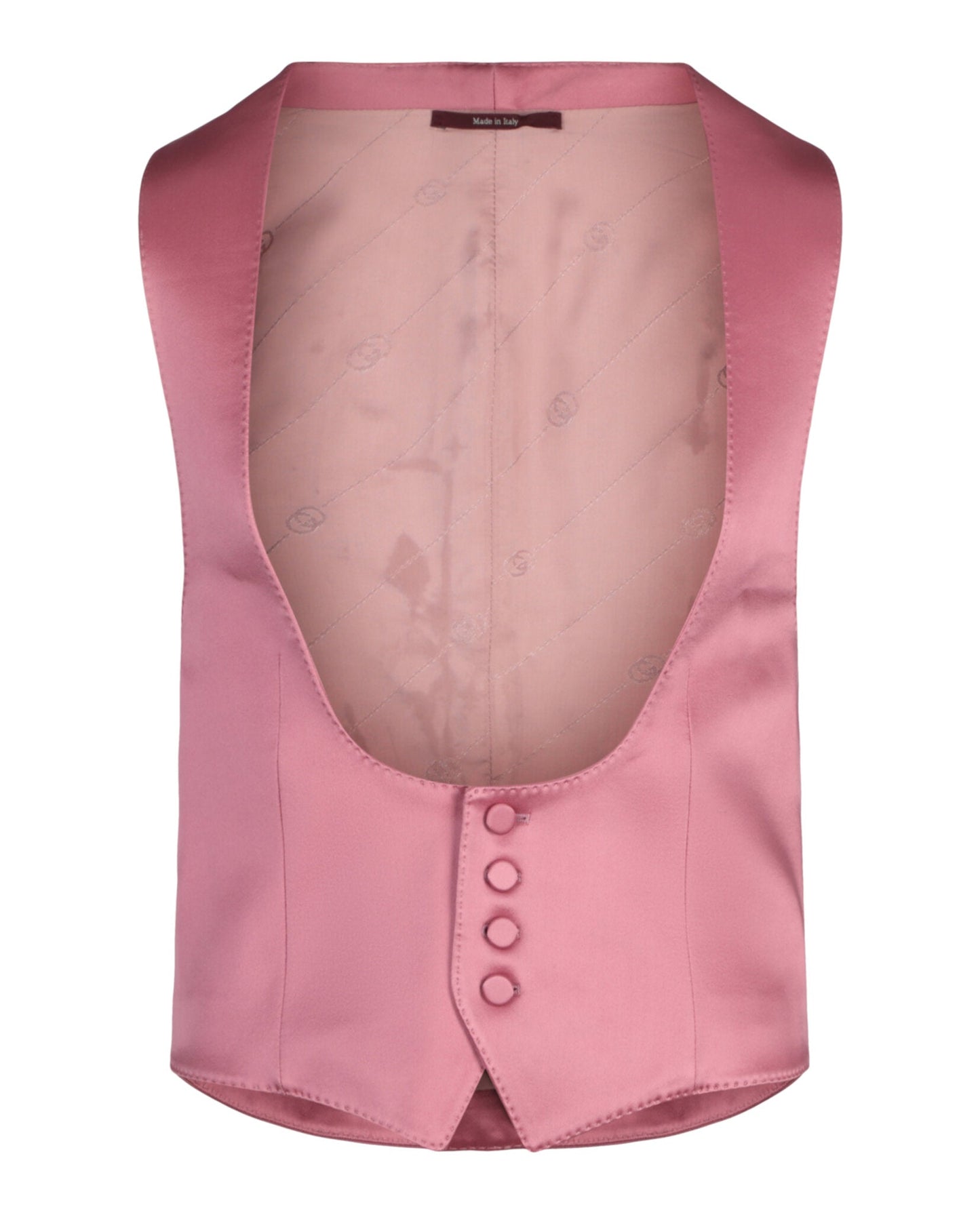 Gucci Mens Button-Up Satin Vest